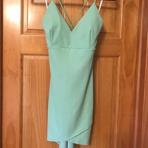 Light green bodycon sexy dress
